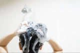Woman washing her hair