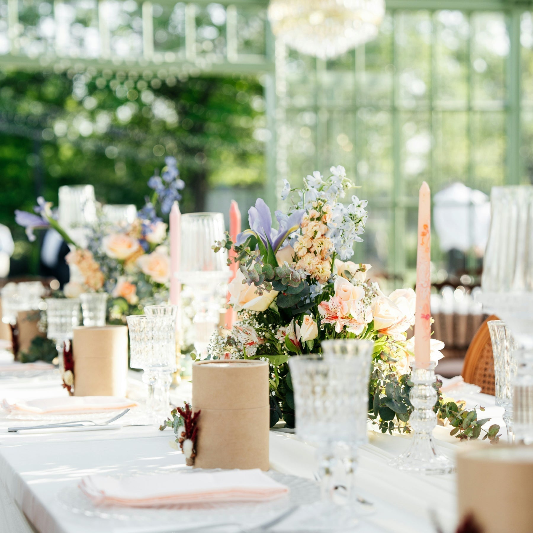 Wedding table layout for eco wedding