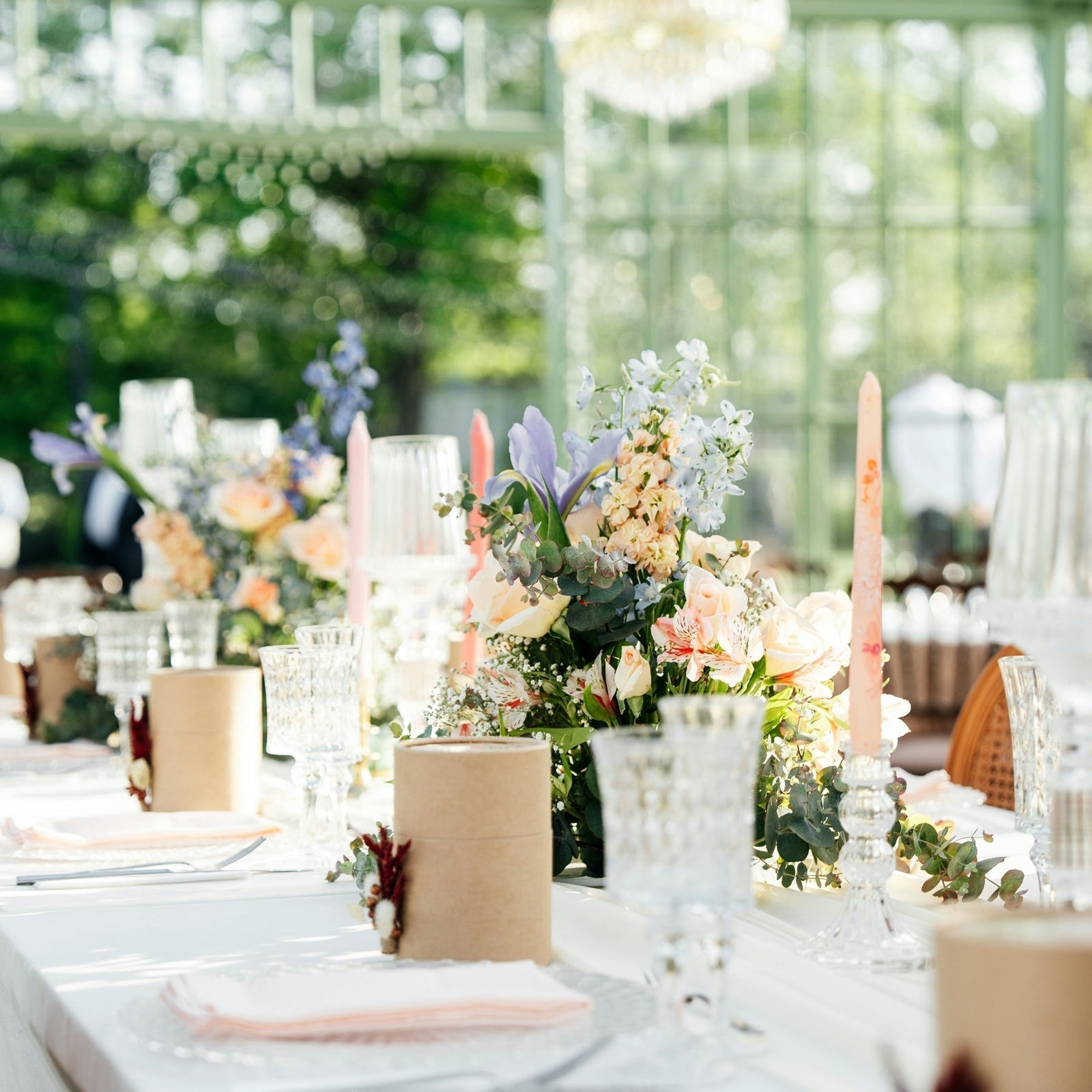 Wedding table layout for eco wedding
