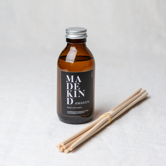 Photo of 140ml full amber glass awaken reed diffuser bottle