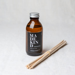 Photo of 140ml full amber glass awaken reed diffuser bottle