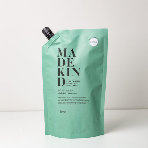 Photo of MadeKind Lavender & Geranium hand wash 1 litre refill pouch