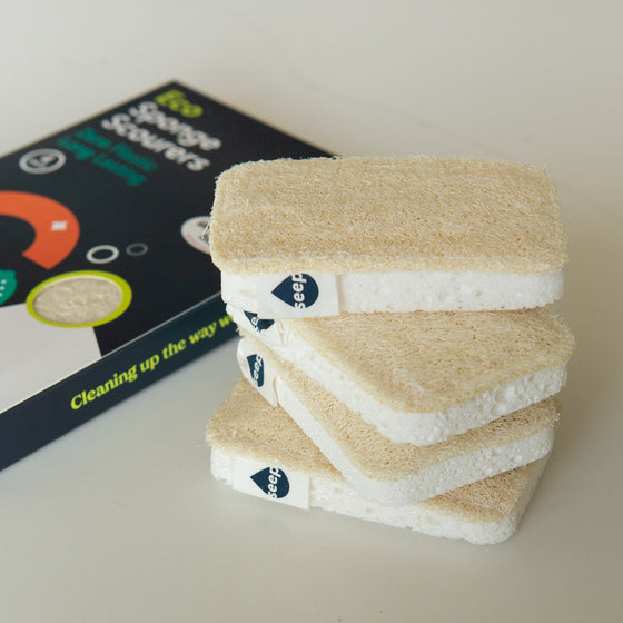 Seep Pack of 4 Eco Sponge Scourers