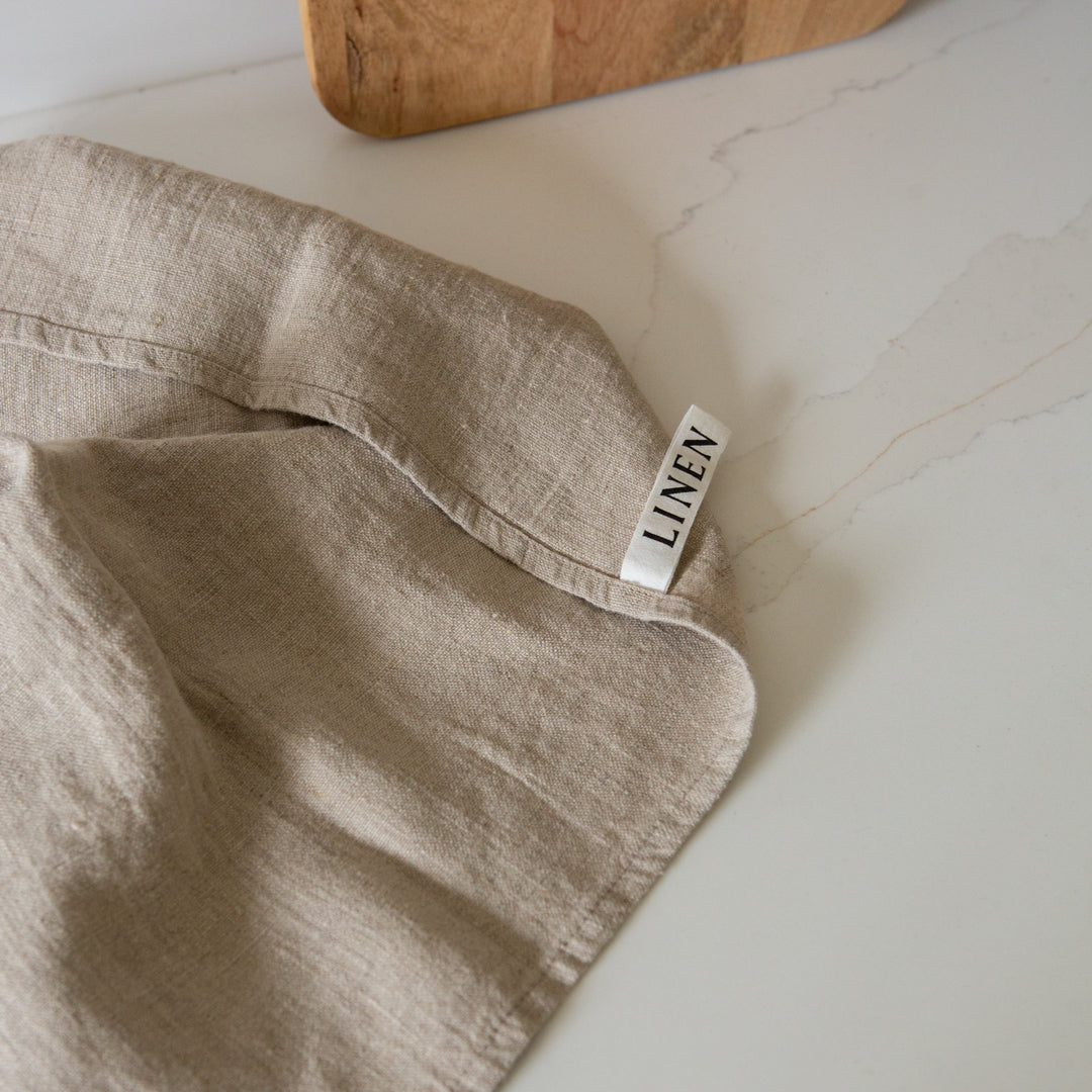 Woven Linen Natural Tea Towel