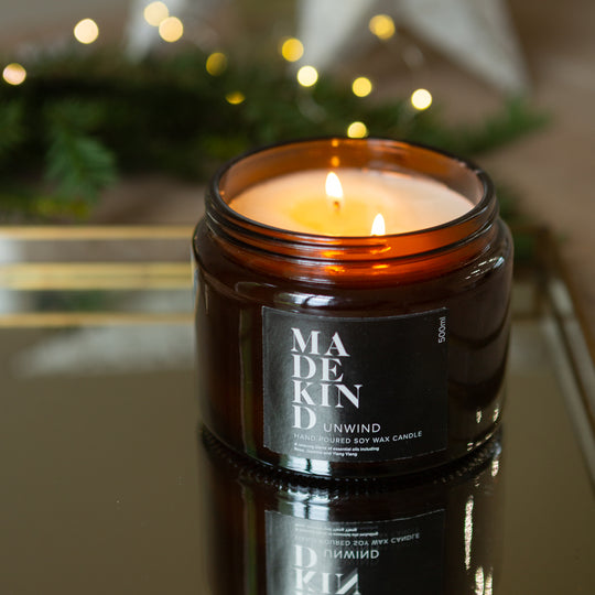 Soy Wax Aromatherapy Candle - Unwind 500ml