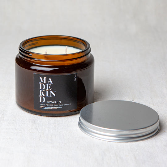 Madekind Awaken soy wax aromatherapy candle 500ml
