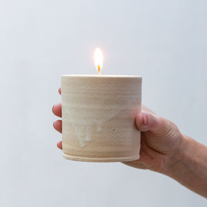 Ceramic Pot with Soy Wax Candle - Focus
