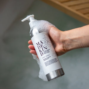 Madekind natural body wash. Gentl shower gel infused with essential oils.