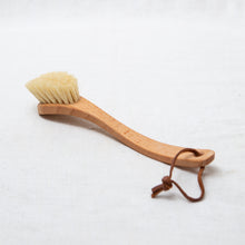 Load image into Gallery viewer, Photo of Redecker curved handle wooden dish brush
